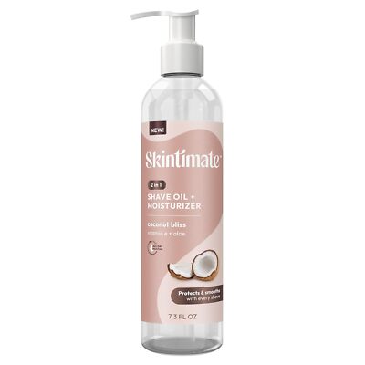 Skintimate 2-in-1 Shave Oil & Moisturizer, Coconut Bliss, 7.3oz | Shaving Oil, A