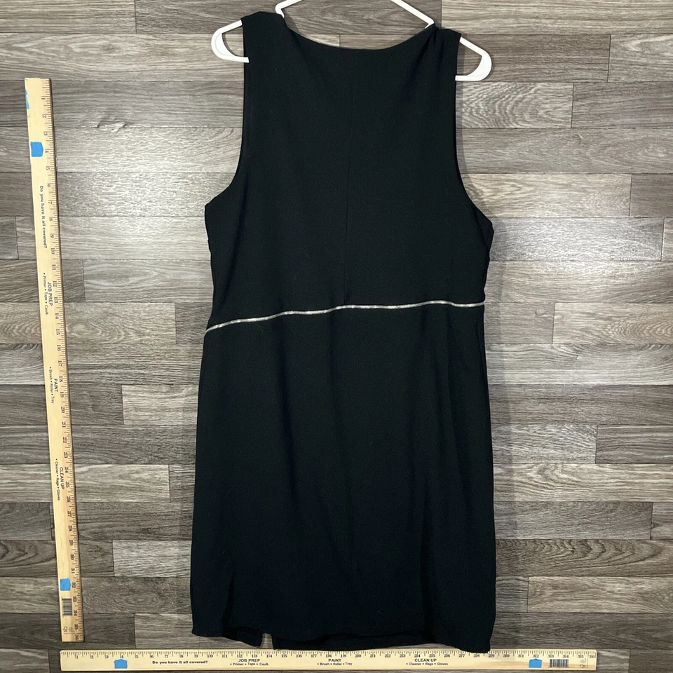 Mini Vestido de Fiesta De Colección Gótico Emo Ing Negro con Cremallera Hecho en EE. UU. Talla 1x Foto 4 de 4