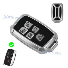 Armor Style Silver Full Seal Remote Control Key Fob Shell For Range Rover Jaguar