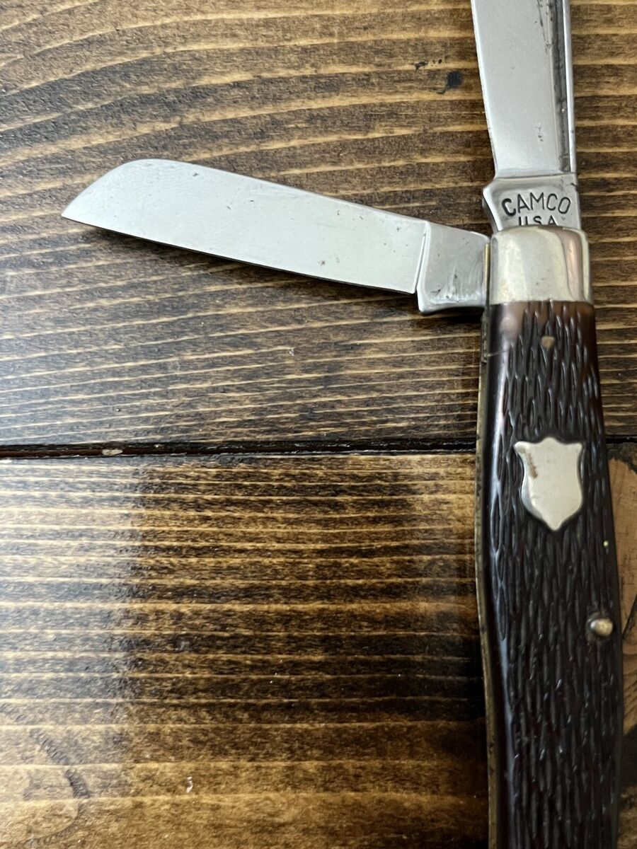 Vintage Camco USA 772 3 Blade Pocket Knife Stockman-Delrin Vintage Camco USA 772 3 Blade Pocket Knife Stockman-Delrin