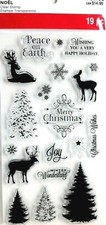 Christmas Sayings Deer  Layering Trees Clear Acrylic Stamp Set 529180 NEW 