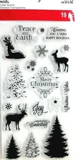 Christmas Sayings Deer & Layering Trees Clear Acrylic Stamp Set 529180 NEW!