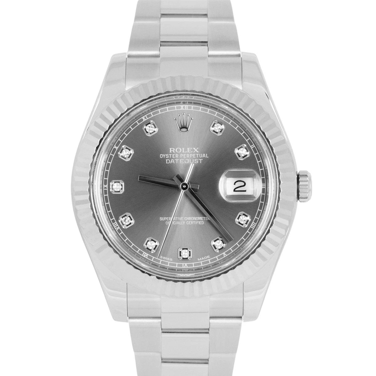 Rolex datejust top 2 rhodium