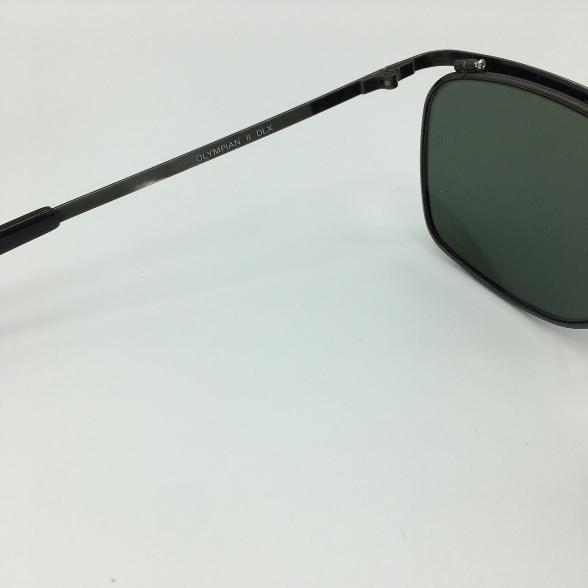 VINTAGE B&L RAY BAN W1308 G15 BLACK RECTANGULARS OLYMPIAN II DLX
