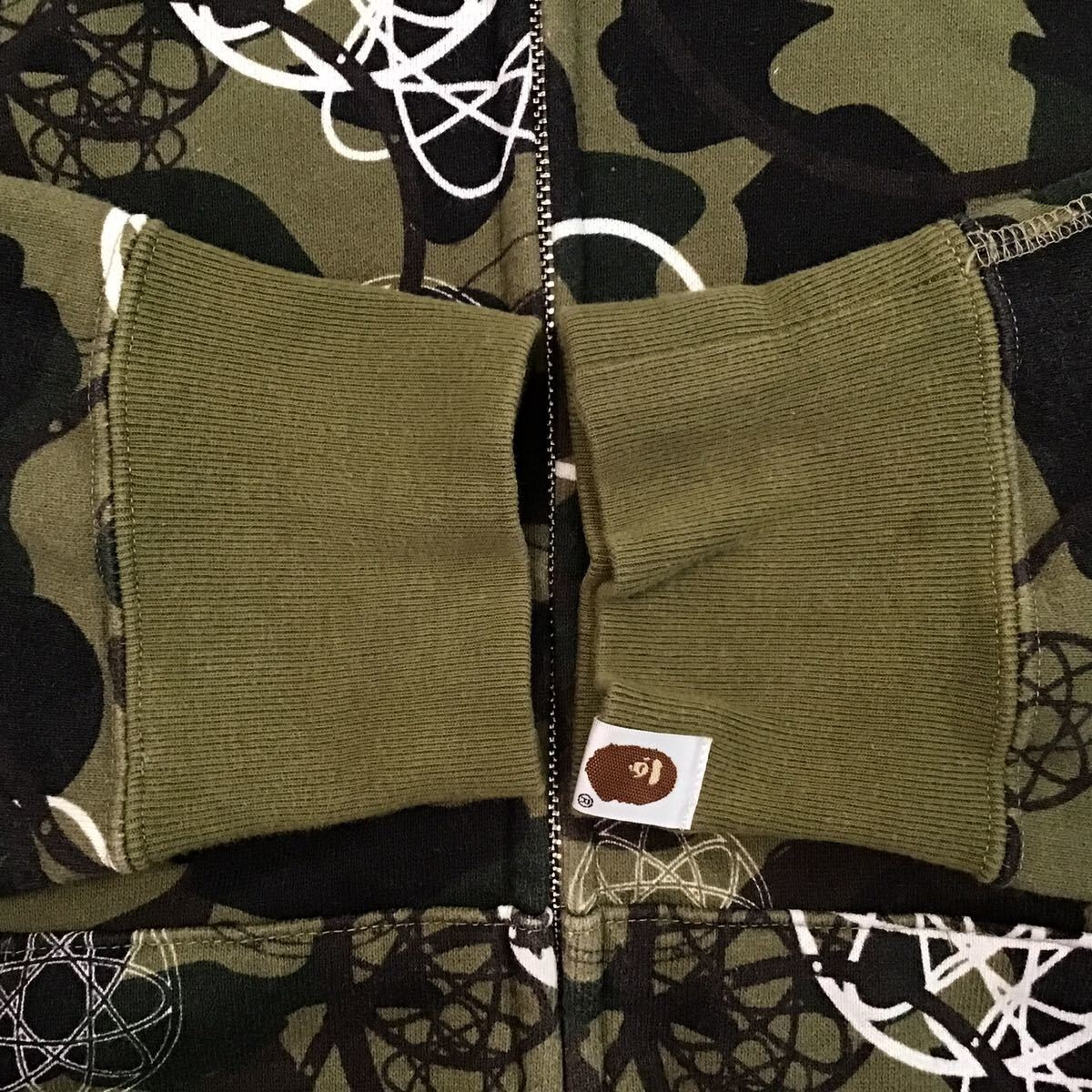 BAPE × futura 1st camo green full zip hoodie BAPE camo A Bathing