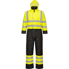Image of Oxford Weave 300D Class 3 Hi Vis Contrast Overall Yellow / Black M