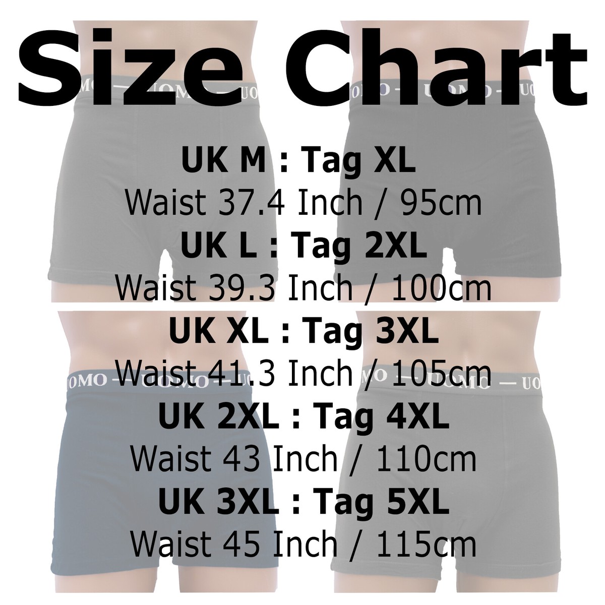 3 Pack Mens Boxers Shorts Uomo size XL - 4XL Adults Underwear