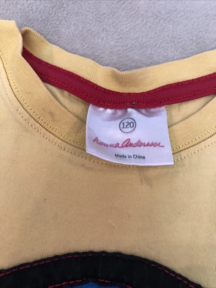 Camiseta Hanna Andersson Niños 120 Apliques Pirata Defecto Foto 4 de 4