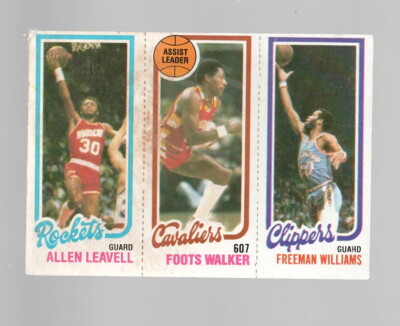 1980 Topps #53 /106 /223 Allen Leavell /Foots Walker /Freeman Williams