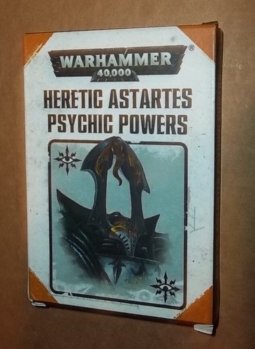 Warhammer 40k Heretic Astartes Psychic Powers Cards OOP