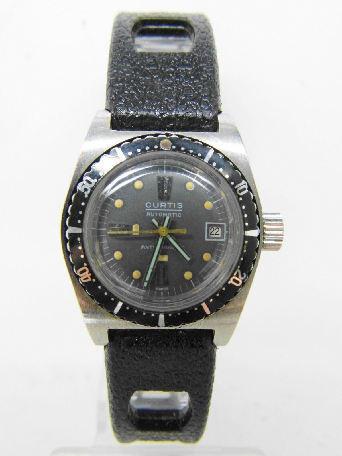 Watch Diving Woman Automatic " CURTIS " Movement ETA2551 Vintage To 1970