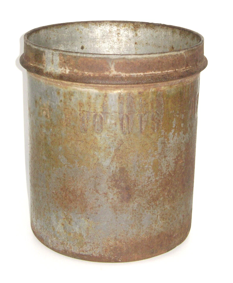 1930's Heavy Metal 10 Qt. Ice Cream Can Bucket Pail Arnold Ice Cream Co. - Image 4 of 4