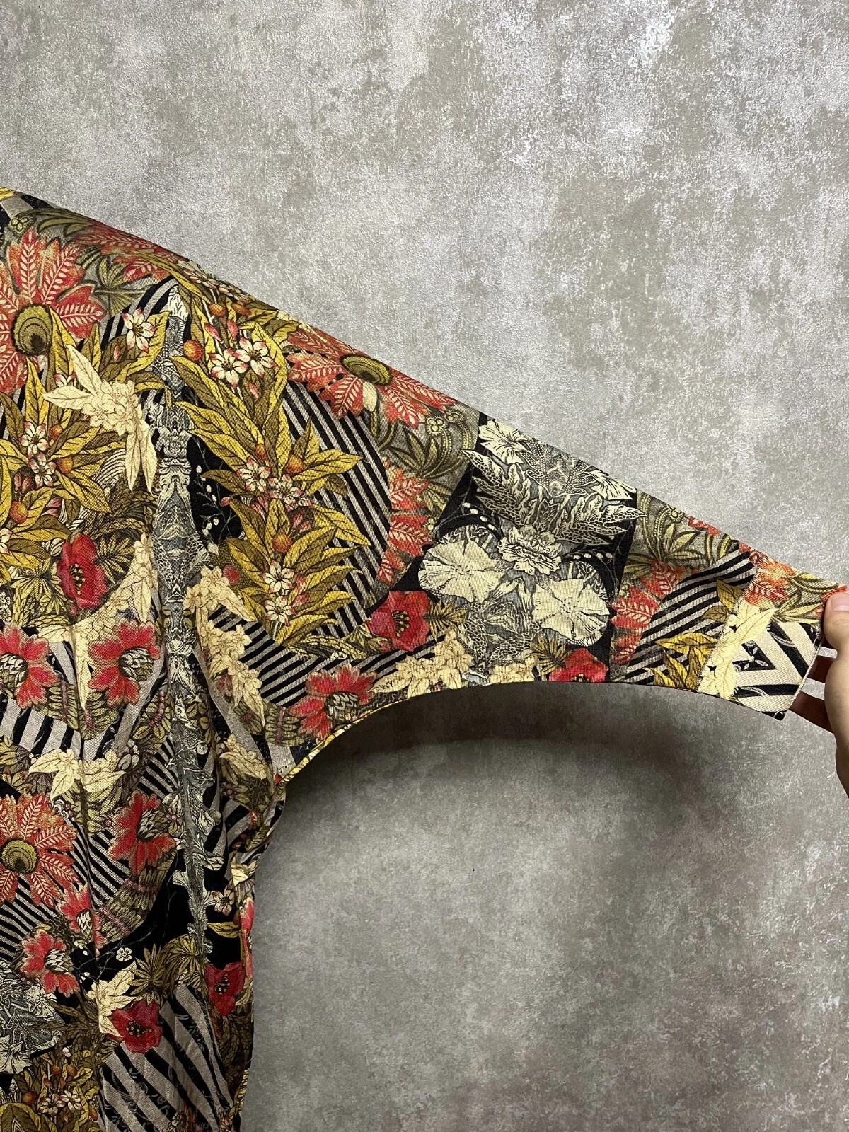 Abito Alexander McQueen in seta con stampa floreale maniche a 3 4