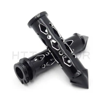 7/8" 22mm Custom Motorcycle Handlebar Hand Grip & Throttle Twist Tube Black