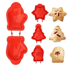 3PCS Christmas Plastic Pie Maker Pocket Pie Mold Pie-Crust Mold Dough Press Tool