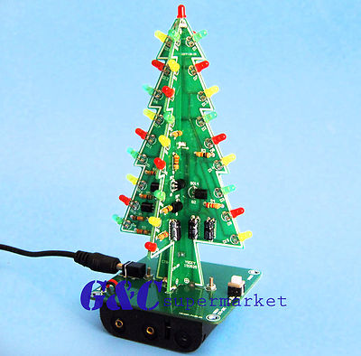 Christmas Trees LED Light DIY Kit Professional Red Green Flash LED Circui M111