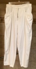 1980s Vintage White Capri Pants