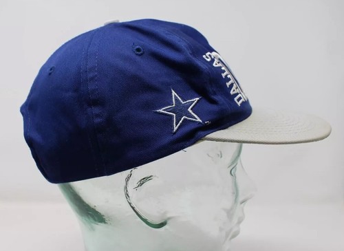 Dallas Cowboys Block Spellout Snapback Hat Cap Blue Dome Vintage - Picture 4 of 6
