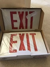 Exit Sign LED  Exitronix Commercial Exit Sign Red Letter New In Box Box Y