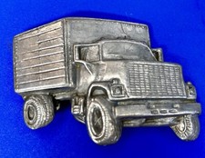 Semi Truck Trailer Trucker Long Haulers Trucking Cutout Vintage MBCI Belt Buckle