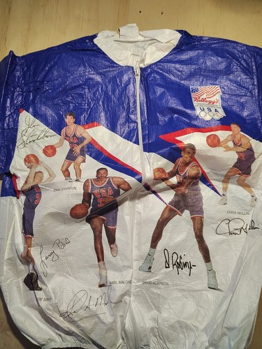 Vintage Kelloggs Tyvek Windbreaker Jacket 1992 US Olympic Basketball Dream Team - Picture 10 of 11