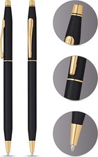 A.T. Cross Century Classic Black and 23kt Appointments Gold Ballpoint Pen