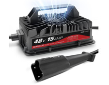 YILEIDE 15 Amp 48 Volt Golf Cart Battery Charger for Yamaha G29 Carts with 3pin