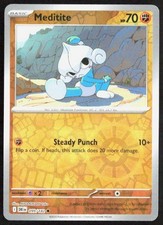 Pokemon Destined Rivals SV10 MEDITITE Reverse Holo 099/182 A05
