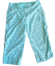 Vintage NIKE floral blue capris size medium