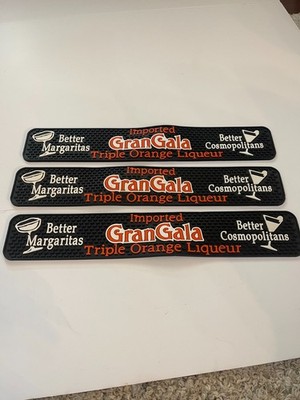 Gran Gala Triple Orange Liqueur Rubber Bar Mats Lot 3 Home Bar Man Cave
