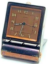 Jaeger LeCoultre Swiss 2-Day Mechanical Travel/Alarm Clock – Runs Properly - SB8