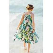 Tea Collection Midi Tiered Sun Dress, Size 10 