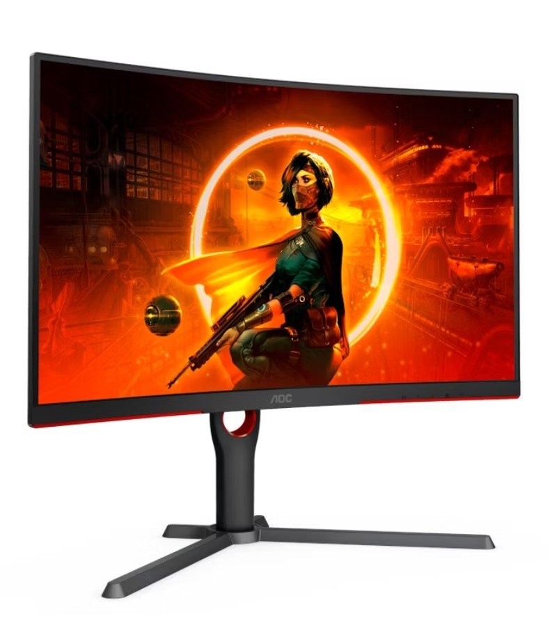 AOC 32' Curved 2K QHD (2560 x 1440) 0.5ms, 180hz, HDR10,  VA, Adaptive Sync — image 2