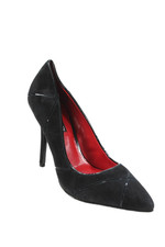 Charles Jourdan Paris Womens Slip On Stiletto Pointed Toe Pumps Black Suede 7