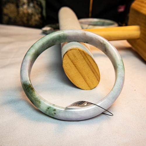 Seltener Artikel Jumbo Größe Burmesischer Jade Armreif Natur Jadeit Typ A innen 78 mm - Bild 6 von 10