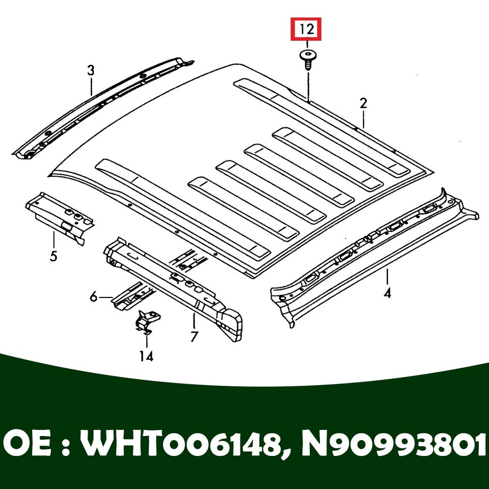 10set For VW Transporter T5 T6 Roof Rack Holes Blanking Screws Bolt WHT ...