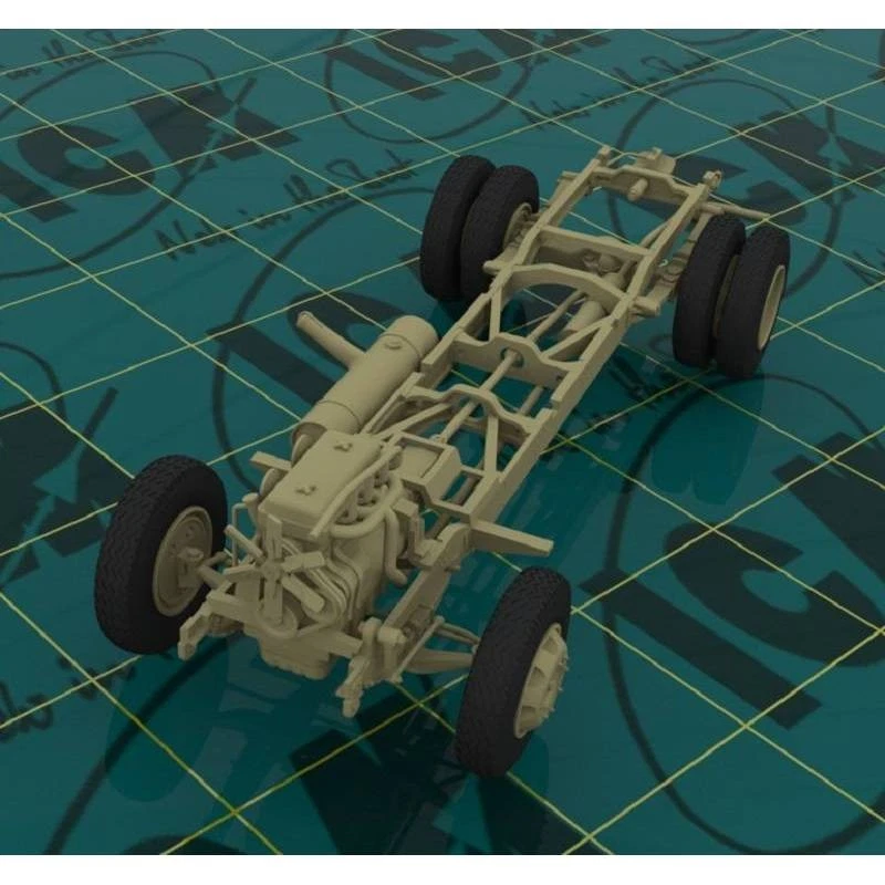 Modellino Camion Magirus S330 Tedesco (1949 Produzione) ICM 35452 1/35ème Ma - Immagine 3 di 4