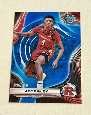 2024-25 Bowman U University Best Ace Bailey Blue Refractor /150 Lava