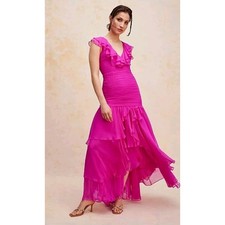 $1395 LoveShackFancy Free People Tini Gown Maxi Pink Dress Glinda Weeked Sz 6