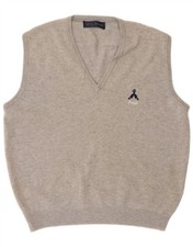 Pringle Mens Vest Tank Top XL Grey Wool BJ19