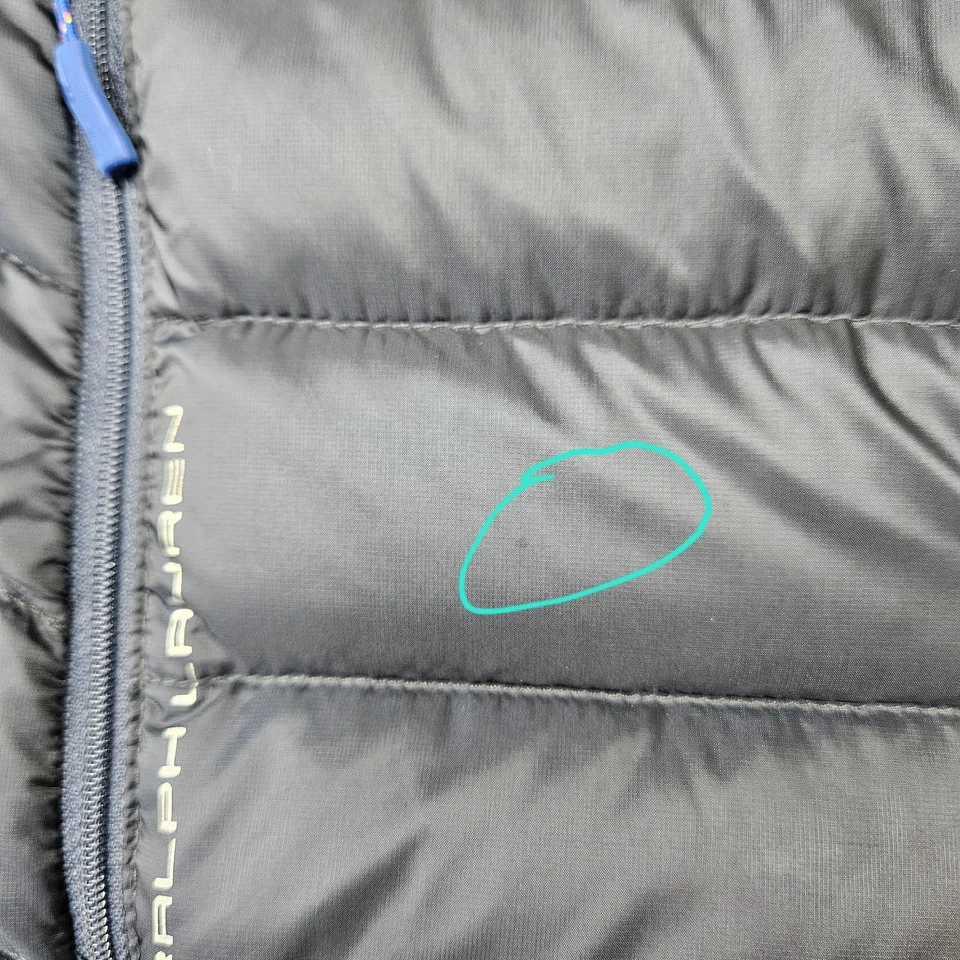 Ralph Lauren RLX Down Puffer Vest Mens M Blue Lightweight Full Zip - Image 2 of 4