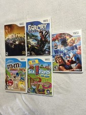 Nintendo Wii Game Lot of 5 Far Cry Need for Speed Wipeout M&M’s Six Flags