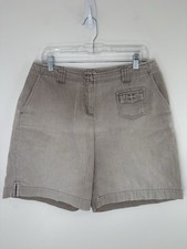 J Jill Shorts Bermuda Beige Oatmeal Wash Size 10 32x8