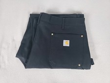 Carhartt Loose Fit Duck Double Front Straight Leg Canvas Jeans 36X32 Men's Black