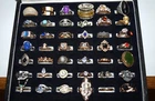 Vintage Estate Costume Jewelry LOT 42 RINGS ALL Wearable Uncas Spinner