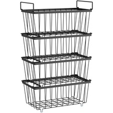 iSPECLE Freezer Organizer Bins - Fits 7 Cu.Ft Chest Freezer, 4 Pack Stackable...