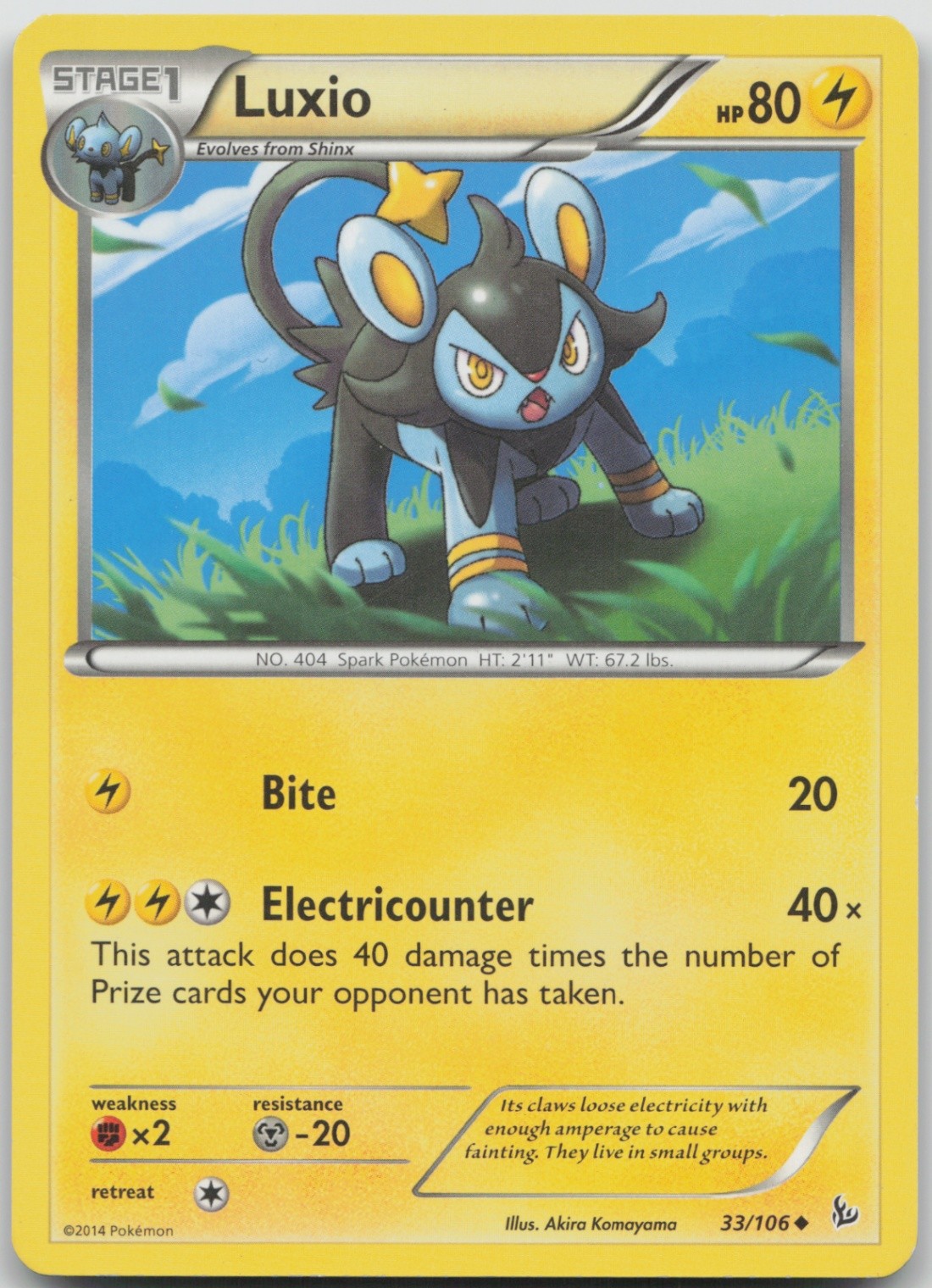 Luxio 33/106 Uncommon XY - Flashfire LP Normal