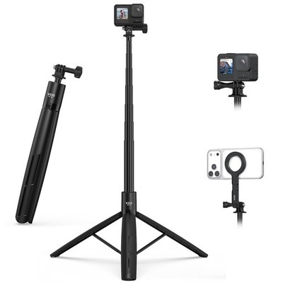 71'' Waterproof Extend Fold Selfie Stick Tripod Stand For GoPro Phone Magnetic US