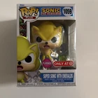 FUNKO POP PLUS  ! SUPER SONIC WITH EMERALDS 1059 FLOCKED TARGET EXCLUSIVE X01