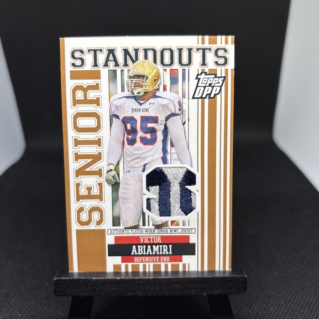 2007 Topps DPP Victor Abiamiri Senior Standouts Jersey Relic Card 05/99 #SS-VA